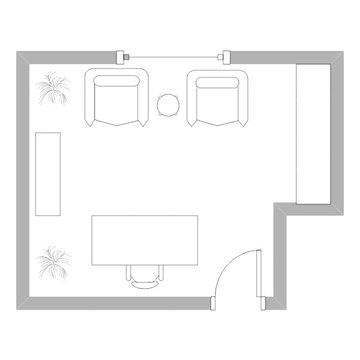 Tropical Night Home office Design