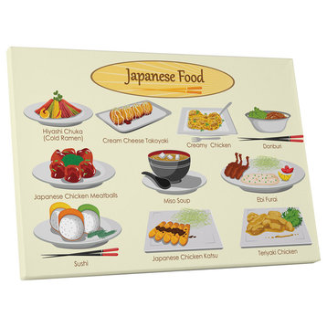 Kitchen Art "Japanese Food" Gallery Wrapped Canvas Wall Art