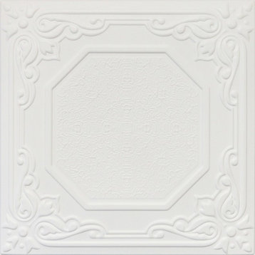 19.6"x19.6" Styrofoam Glue Up Ceiling Tiles R32 Ultra Pure White Behr Satin