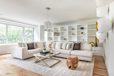 Living room - contemporary living room idea in New York