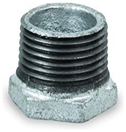 5x4 Black Malleable Iron Bushing Fitting - Galvanized Hex Head Pipe Fitting 150 PSI