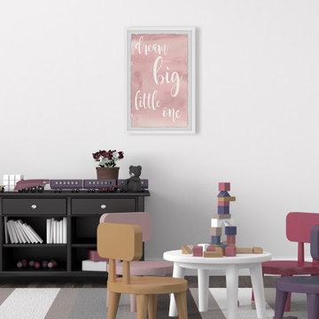 "Pink Dream Big Little One" Framed Painting Print