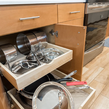 Galley Kitchen Remodel Done with New Custom Cabinets