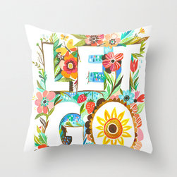 'Let Go' Throw Pillow by Katie Daisy - Decorative Pillows