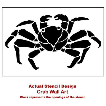 Crab Wall Art Stencil, Reusable Stencils For Walls, DIY Wall Design, Large