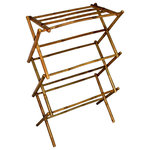 Master Garden Products - Bamboo Multi-tiers Laundry Drying Rack, 42"H x 29"W x 14"D - Handcrafted entirely with solid bamboo, this laundry rack is durable and will last for years! The bamboo multi-tier clothing and towel rack is a practical yet simple way to air dry your laundry and organize your laundry room. It has 11 drying or hanging rods on a three tier structure. Can also be used in a bathroom as a towel rack. When not in use the drying rack quickly folds for easy storage. No assembly required. 42"H x 29"W x 14"D