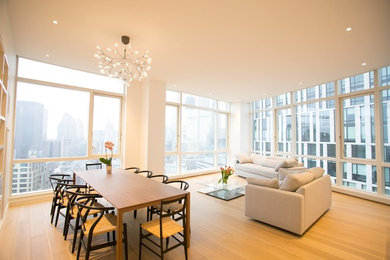Trendy dining room photo in New York