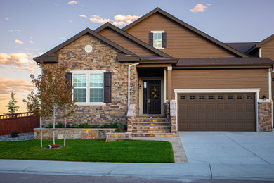 Mid-sized arts and crafts exterior home photo in Denver