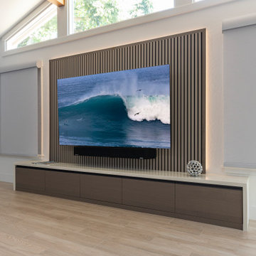 Custom Media Cabinet with Integrated Lighting