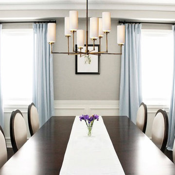 Visual Comfort Thomas O'Brien Large Ziyi 8 Light Chandelier in Hand Rubbed Antiq