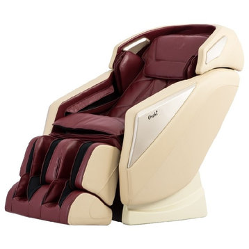Osaki OS-Pro Omni L-Track Massage Chair with Foot Roller, Burgundy