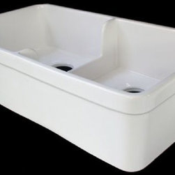 Alfi 32" Short Wall Double Bowl with Lip 17-3/4'' L x 31-3/4'' W x 8-1/2'' D - A - Kitchen Sinks
