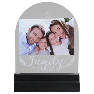 LED Lighted Family Is Forever Picture Frame With Clip 4" x 6"
