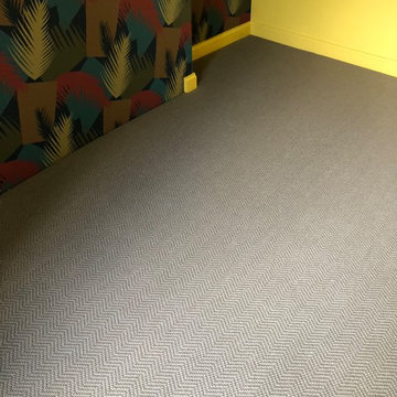 Sisal Herringbone Carpet Installation In Ealing