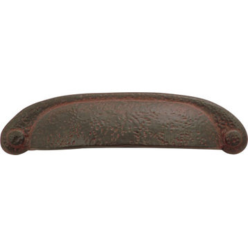 3 " and 96mm Refined Rustic Rustic Iron Cup Cabinet Pull P3004-RI