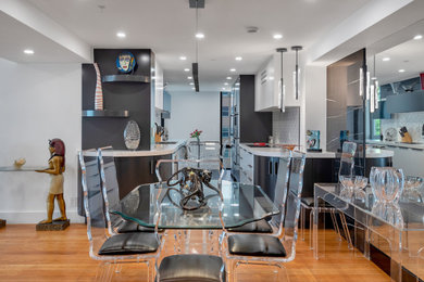 Minimalist dining room photo in Miami