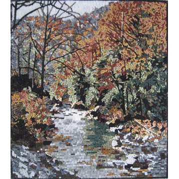 River Side Forest Landscape Mosaic, 35"x41"