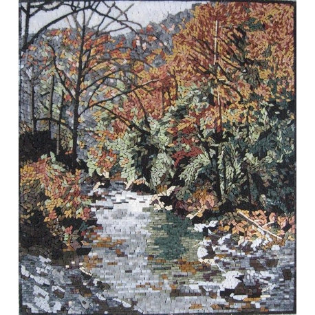 River Side Forest Landscape Mosaic, 31"x36"