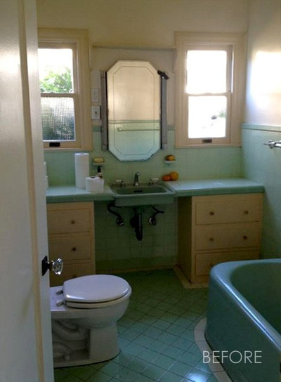 カントリー  Charming Vintage Inspired Master Bath Remodel
