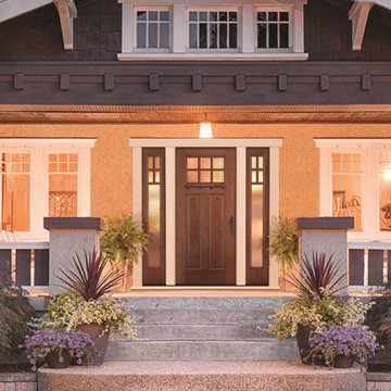 Fiber-Classic Mahogany door and sidelites