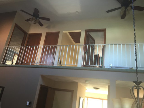 Indoor Balcony Railing Replace With New Or Half Whole Wall - How To Replace A Railing With Half Wall
