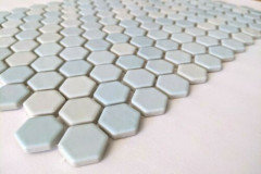 Glass mosaic tile for shower floor