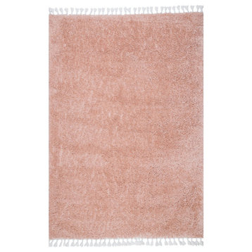 nuLOOM Plush Shag Neva Striped Area Rug, Pink 11'x15'