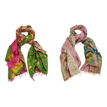Vintage Silk Kantha Scarves