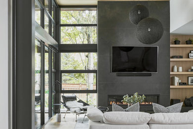 Inspiration for a contemporary living room remodel in Los Angeles