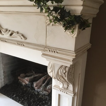 Master Bedroom Fireplace Mantel Addition