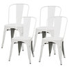 Metropolis Metal Dining Side Chair, Set of 4, White