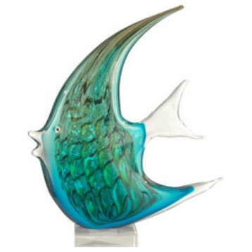 Dale Tiffany AS11107 Art Glass Angel Fish - 16" Decorative Figurine