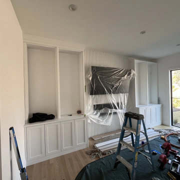 Media Wall Finish Preparation — Wilmette, Illinois