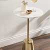Tira Round Side Table, Gold 14x14x24