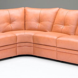 Natuzzi Editions Leather Sectional Sofa B593 - Sectional Sofas