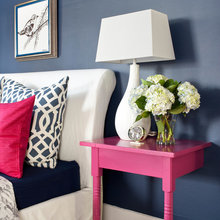 Navy & Pink Bedroom