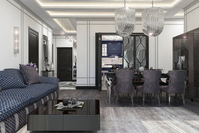 Inspiration for a modern family room remodel in Other