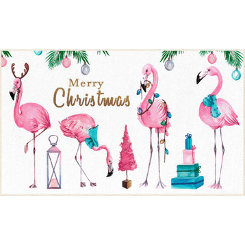 Mohawk Home Merry Flamingos Multi 2' 6" x 4' 2" Kitchen Mat