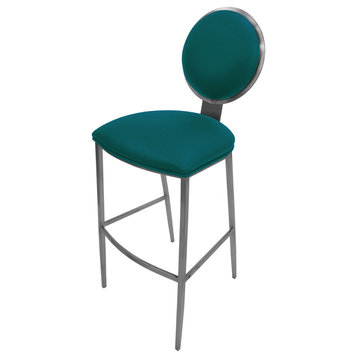 535 Stainless Steel Bar Stool 26" 30" Extra Tall  35", Teal, 30"
