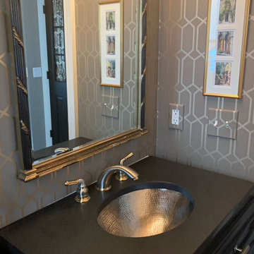 17" Oval Under Counter Hammered Copper Bathroom Sink in Nickel (LO17FEN)