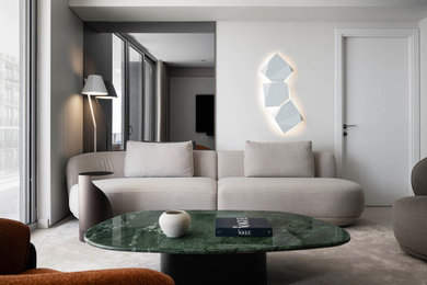 Living room - mid-sized contemporary living room idea in Miami