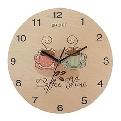 Originality Wall Clock Colourful Coffee Cups Mute LC1094 - Wall Clocks