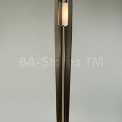 Silo Floor Lamp in Pecan and Brushed Nickel - Floor Lamps