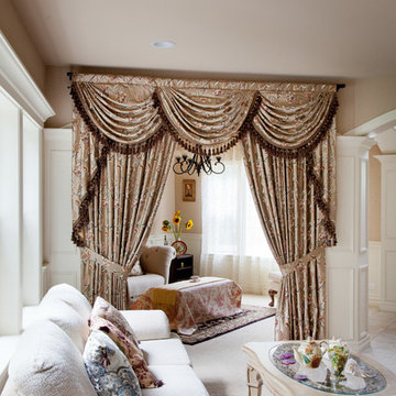 Valance curtains with swags and tails by celuce.com