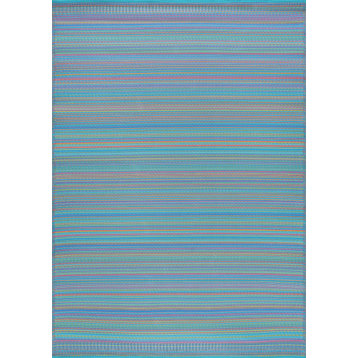 Pembrokepines Contemporary Stripe Indoor/Outdoor Area Rug, Multi-Color, 4'x6'