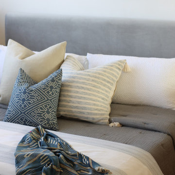 Blue Bedroom with Vintage Life Preserver Decor