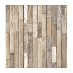 Barn Board Brown Thin Plank Wallpaper Bolt