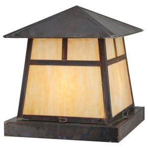 20 Square Stillwater Cross Mission Pier Mount Craftsman Deck Lighting By Buildcom