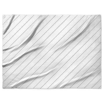 "Diagonal Pinstripe" Sherpa Blanket 80"x60"