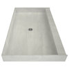Redi Base 30x54 Single Curb Shower Pan With Center Drain